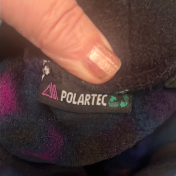 VTG REI Beret Hat-Fleece Abstract Print- made USA - wardrobe essential - Picture 8 of 9